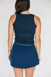 The Alli Ribbed Tank Penn State Woven Label | Navy