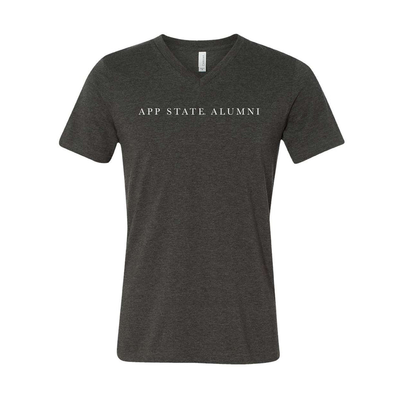 The App State Alumni Serif | Dark Grey Heather V-Neck