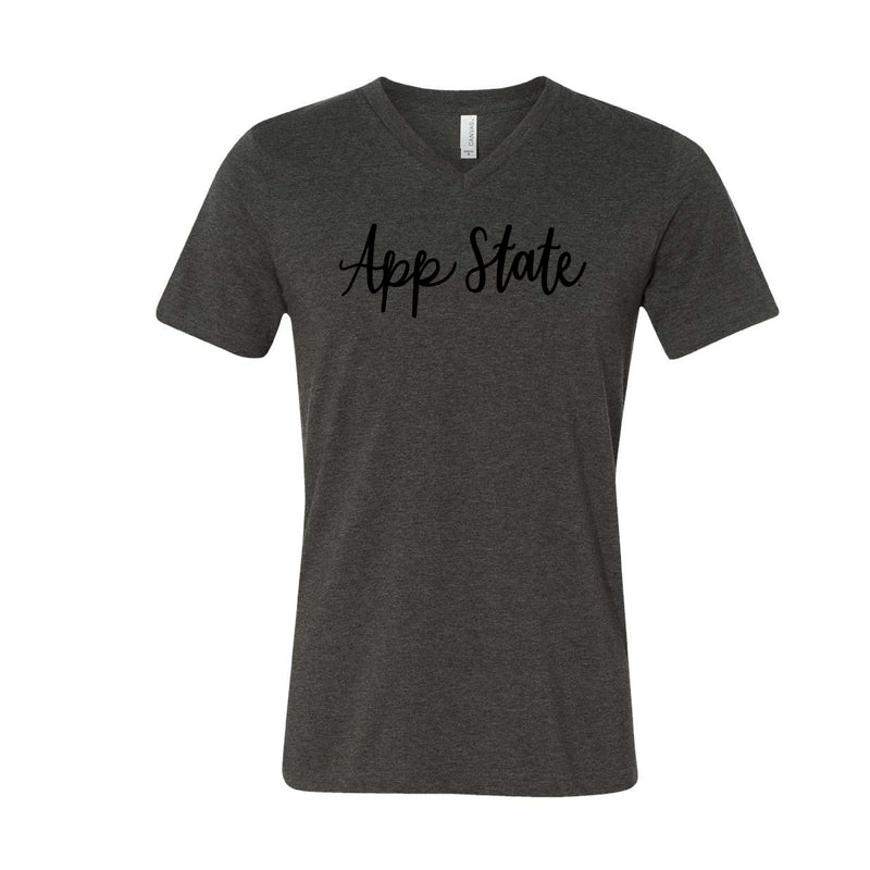 The App State Script | Dark Grey Heather V-Neck