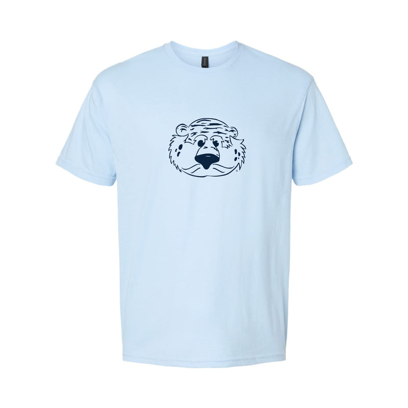 The Aubie Head Outline | Light Blue Mist Tee