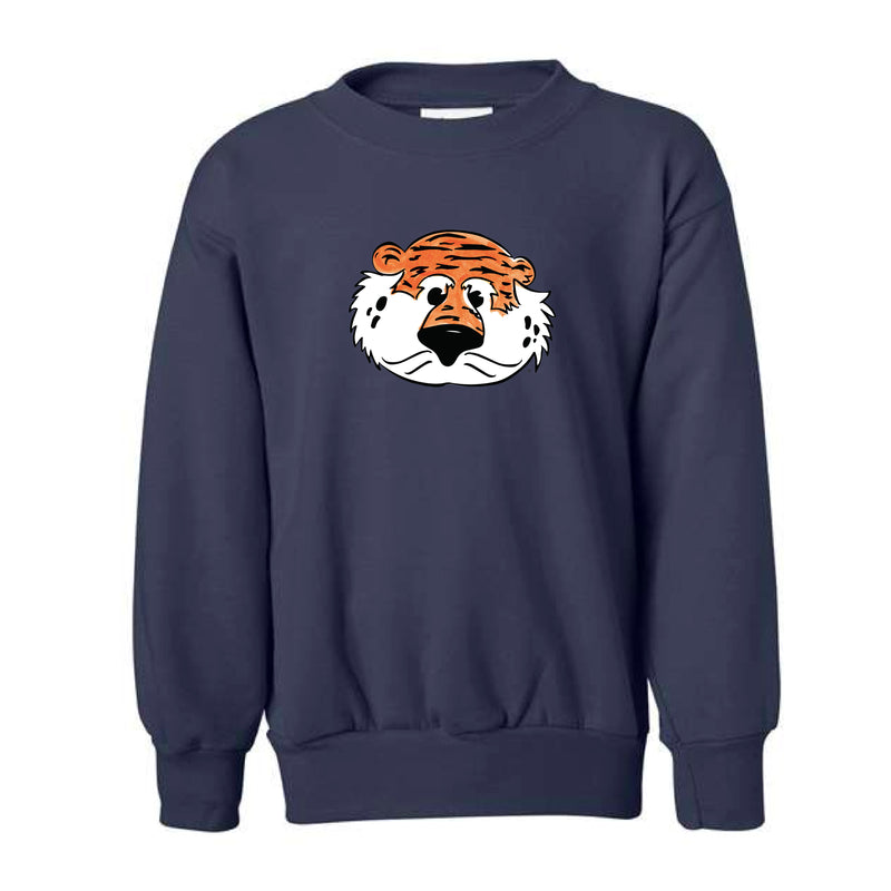 The Aubie Head | Youth Navy Sweatshirt