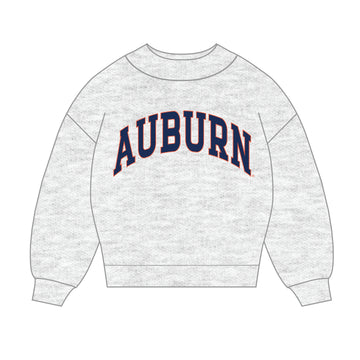 The Madi Classic Mockneck Auburn Applique | Ash
