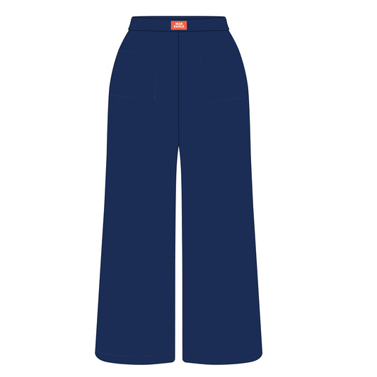 The Ava Airy Pants War Eagle Woven Label | Youth Navy