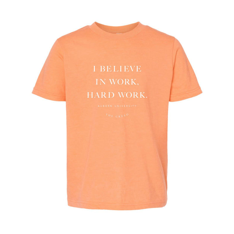 The Auburn Creed | Youth Heather Cantaloupe Tee