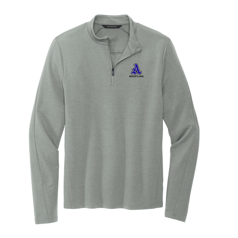 The Auburn High Logo Wrestling | Embroidered Gusty Grey 1/4-Zip Pullover