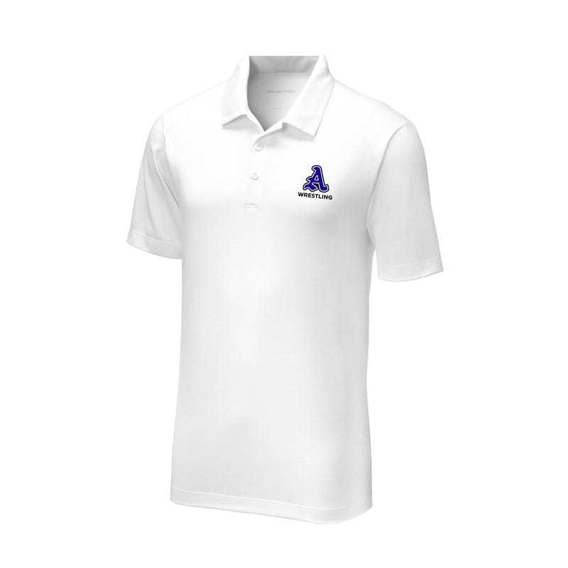 The Auburn High Logo Wrestling | Embroidered White Triad Solid Polo