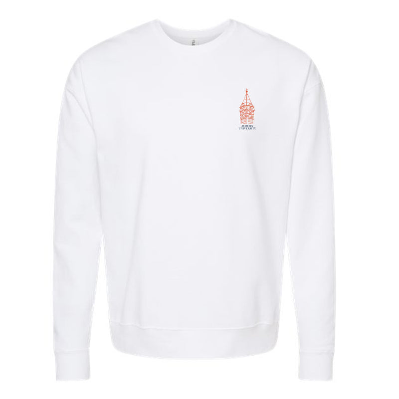 The Auburn Men and Women | White Oversized Crewneck Sweatshirt