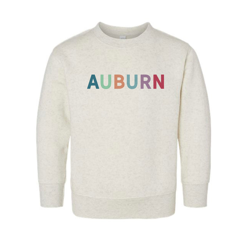 The Auburn Multi | Toddler Natural Heather Sweatshirt