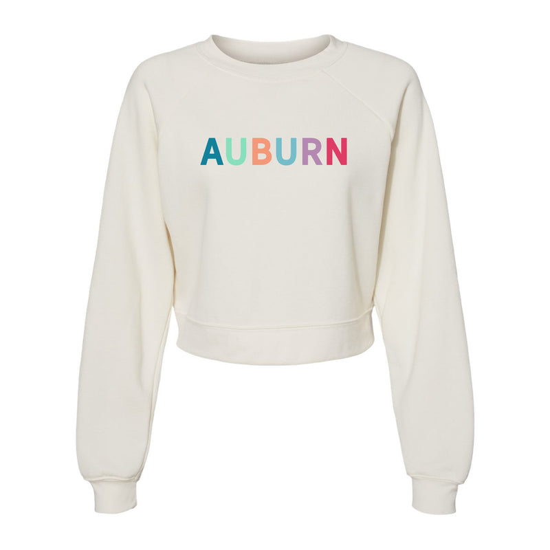 The Auburn Multi | Vintage White Sweatshirt