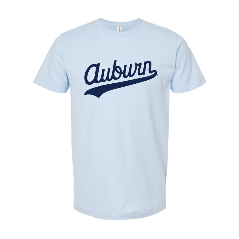 The Auburn Script Logo | Heather Columbia Blue Tee