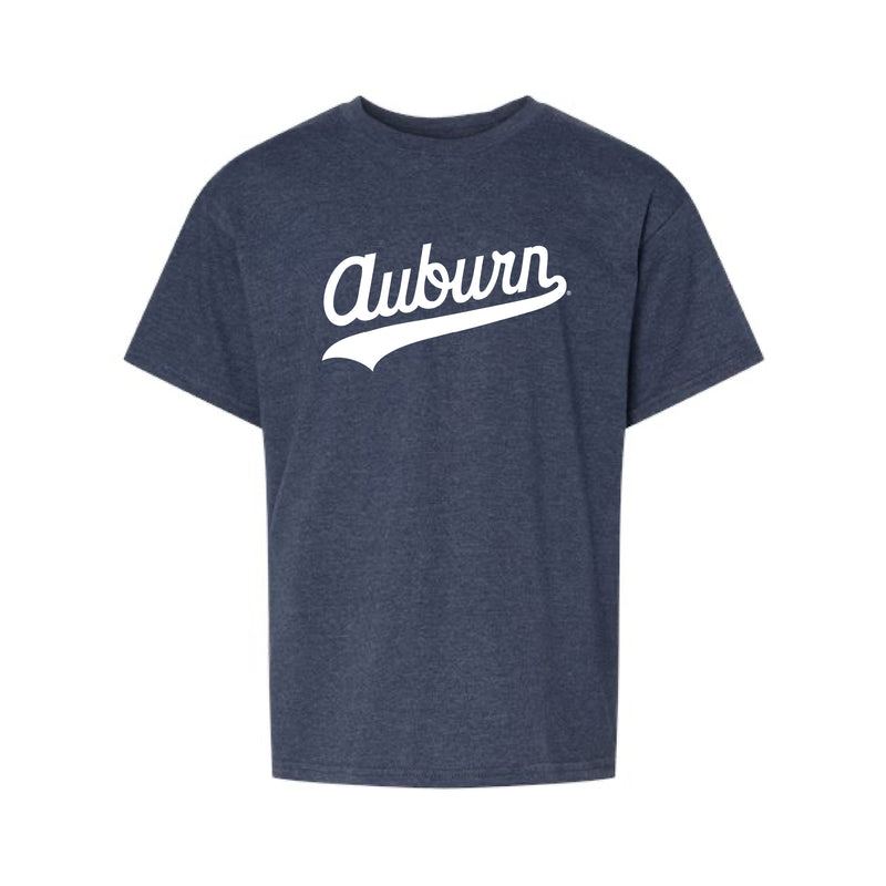 The Auburn Script Logo | Youth Navy Mist Tee