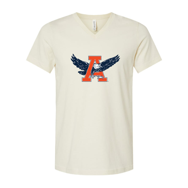 The Auburn Throwback Eagle | Natural V-Neck Tee