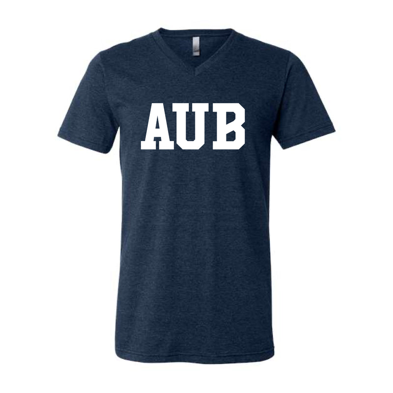 The AUB | Heather Navy V-Neck Tee