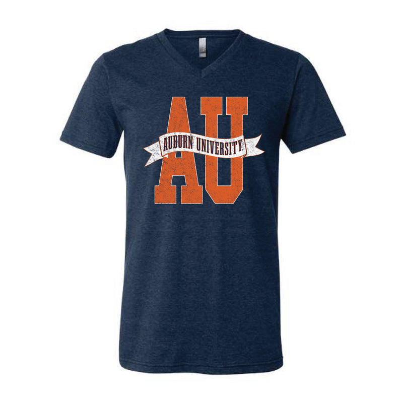 The AU Banner | Navy V-Neck Tee