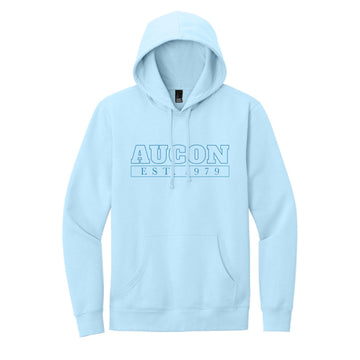 The AUCON Outline Est | Adult Ice Blue Fleece Hoodie