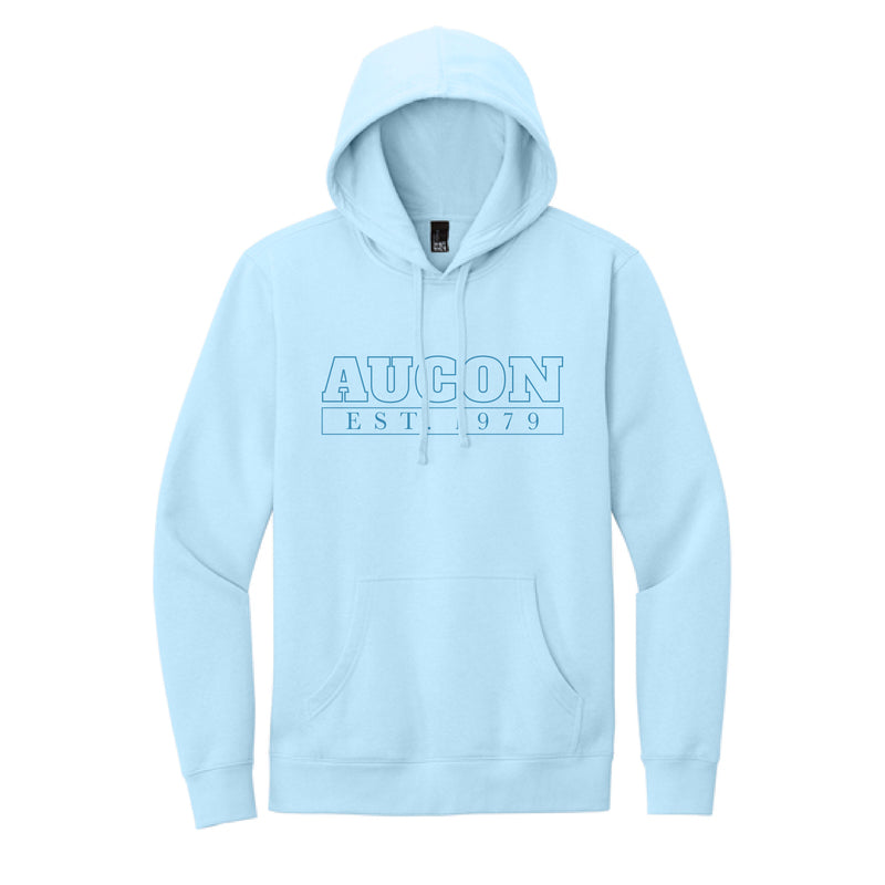 The AUCON Outline Est | Adult Ice Blue Fleece Hoodie