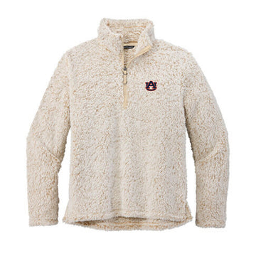 The AU Logo | Embroidered Oatmeal Heather 1/4-Zip Fleece