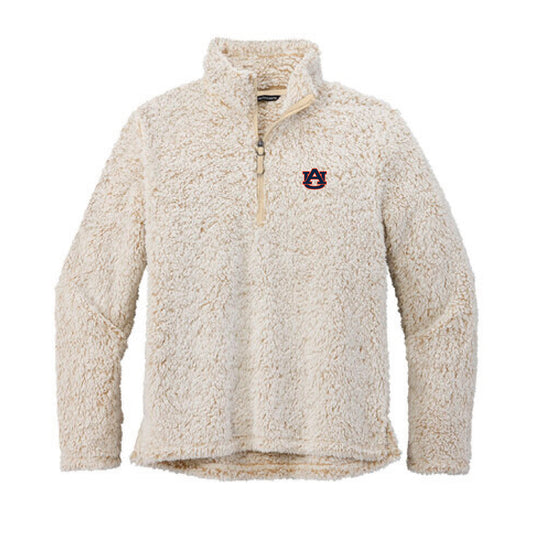 The AU Logo | Embroidered Oatmeal Heather 1/4-Zip Fleece
