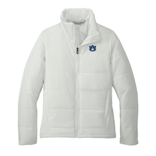 The AU Logo | Embroidered Marshmallow Puffer Jacket