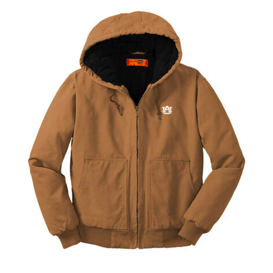 The AU Logo | Embroidered Duck Brown Hooded Jacket