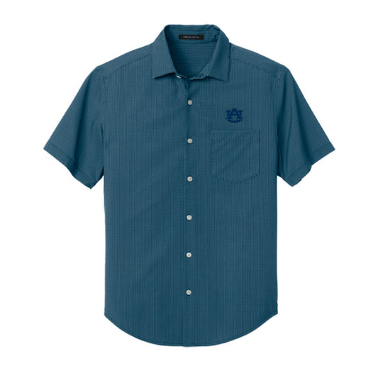 The AU Logo | Embroidered Night Navy Dash Print	Polo