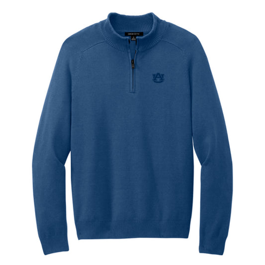 The AU Logo | Embroidered Insignia Blue 1/4 Sweater