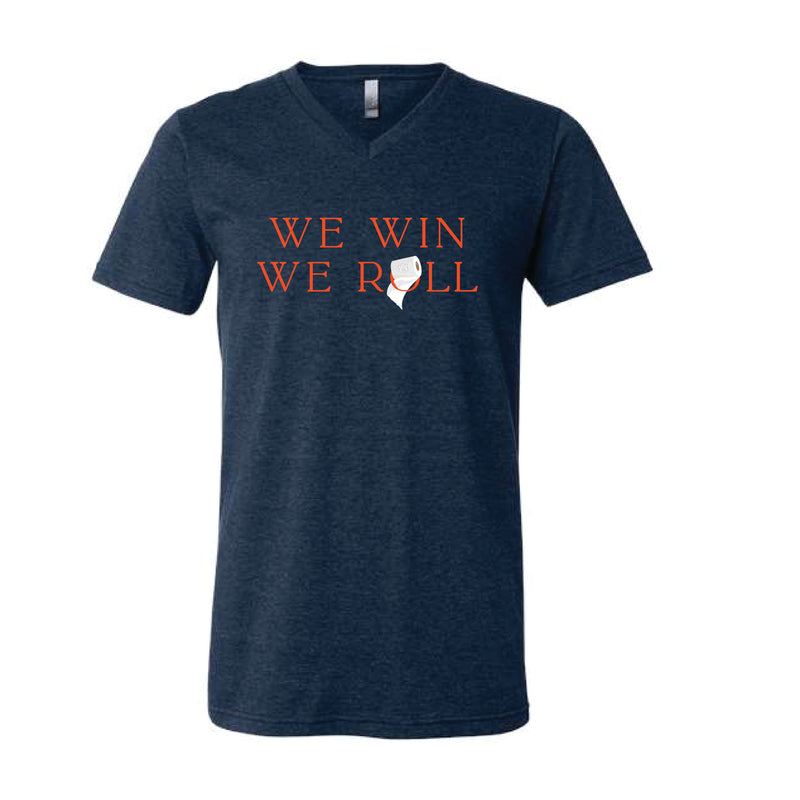 The AU We Roll | Heather Navy V-Neck Tee