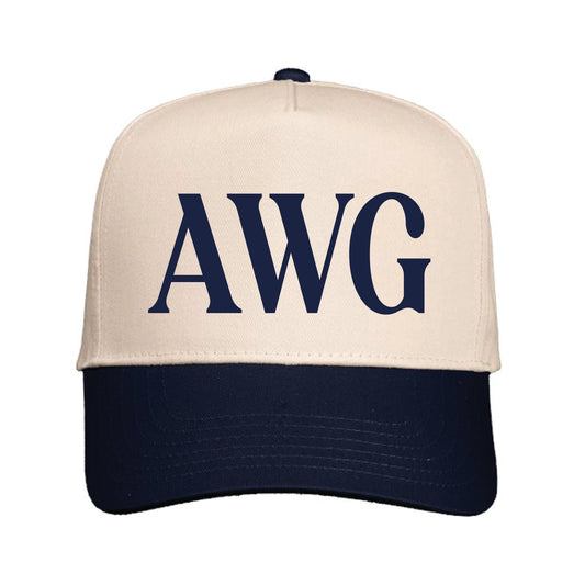 The AWG | Adult Natural/Navy Twill Cap