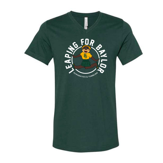 The Acrobatic and Tumbling Marigold | Forest V-Neck Tee