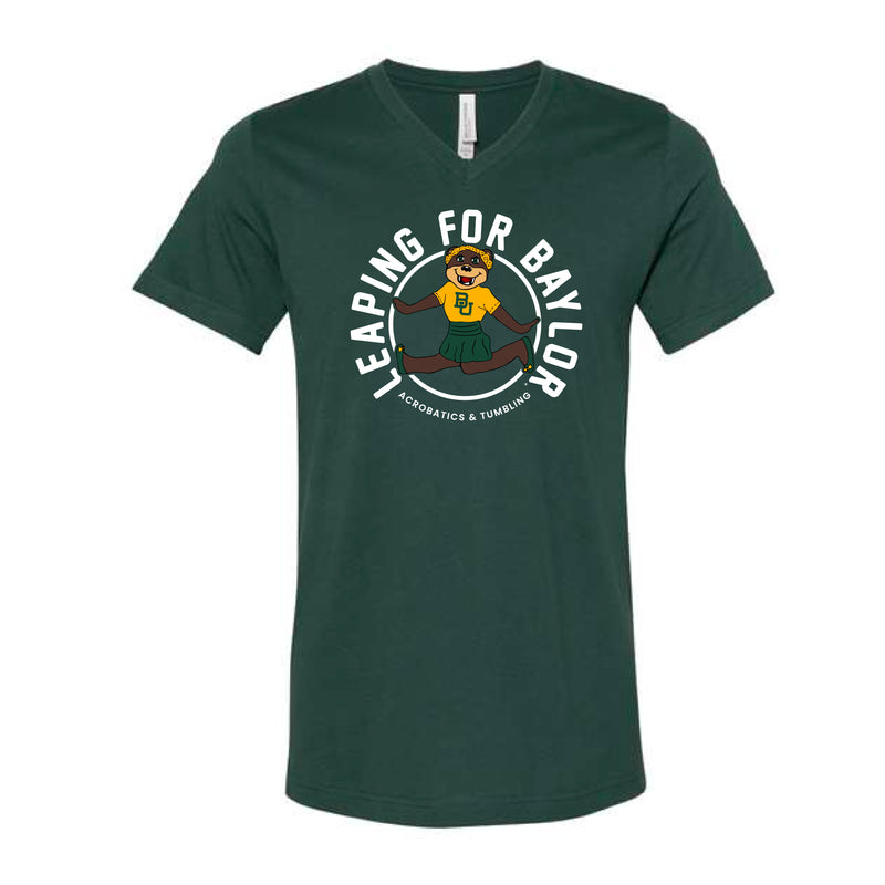 The Acrobatic and Tumbling Marigold | Forest V-Neck Tee