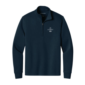 The Acuff EXP Logo | Adult River Blue Navy Quarter Zip