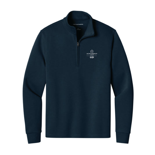 The Acuff EXP Logo | Adult River Blue Navy Quarter Zip