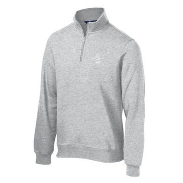 The Acuff EXP Logo | Adult Athletic Heather Quarter Zip Sweatshirt