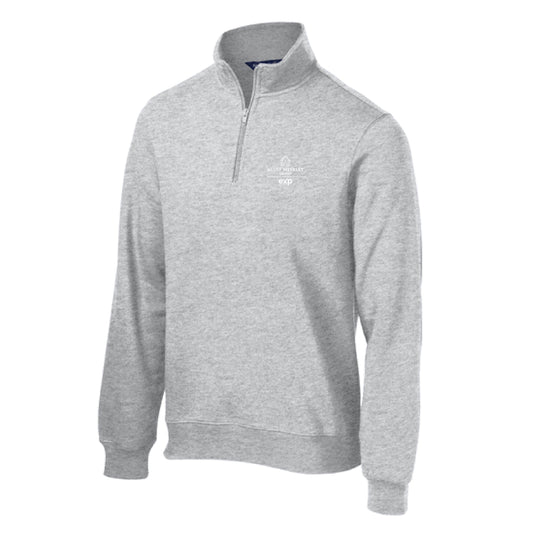 The Acuff EXP Logo | Adult Athletic Heather Quarter Zip Sweatshirt