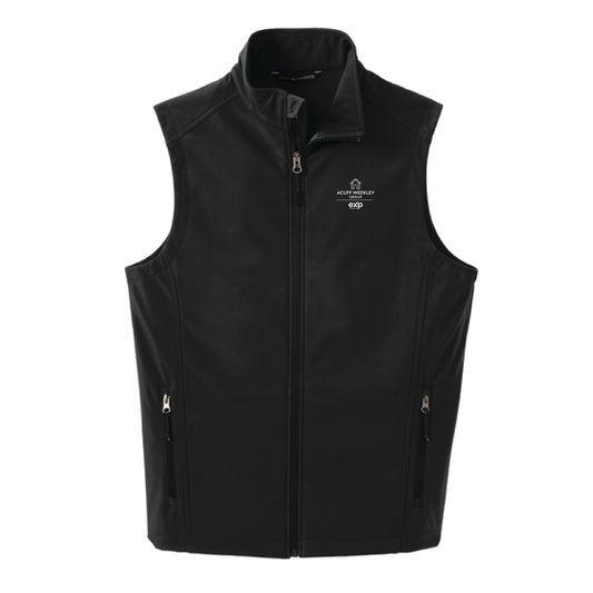 The Acuff Logo | Adult Black Soft Shell Vest