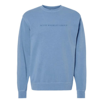 The Acuff Weekley Group Serif | Adult Pigment Light Blue Sweatshirt