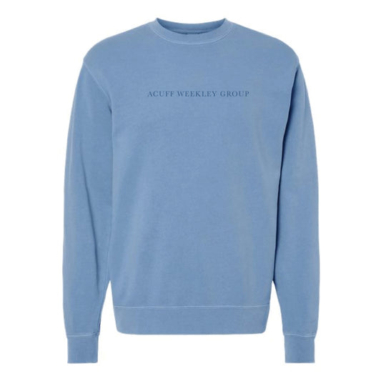 The Acuff Weekley Group Serif | Adult Pigment Light Blue Sweatshirt
