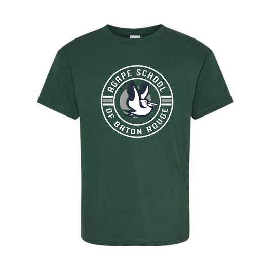 The Agape Circle- Field Trip Shirt | Youth Athletic Dark Green Tee