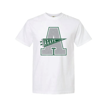 The Agape Pennant | Adult White Tee