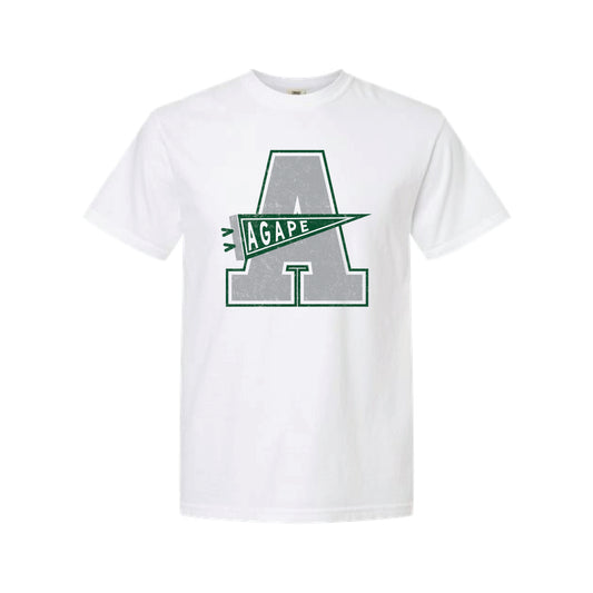 The Agape Pennant | Adult White Tee