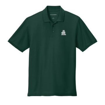 The Agape Pennant | Embroidered Adult Dark Green Polo