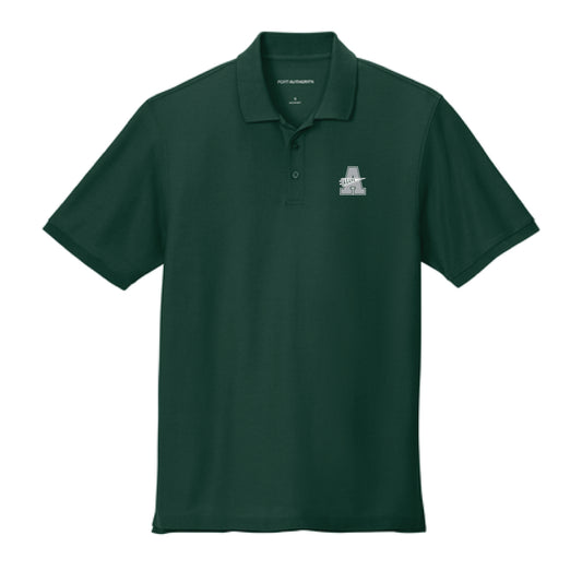 The Agape Pennant | Embroidered Adult Dark Green Polo