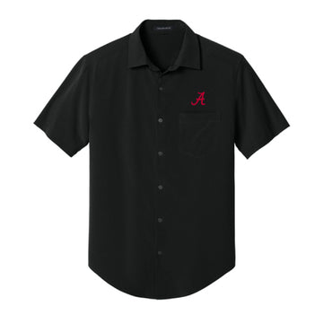 The Alabama A Logo | Embroidered Deep Black Polo