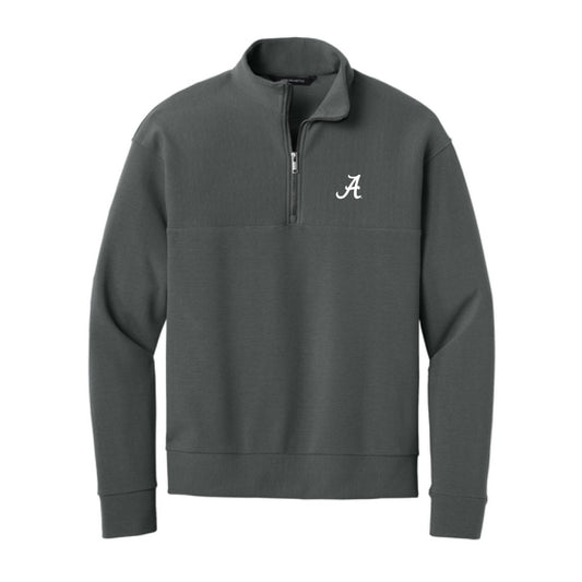 The Alabama A Logo | Embroidered Storm Grey 1/4 Pullover