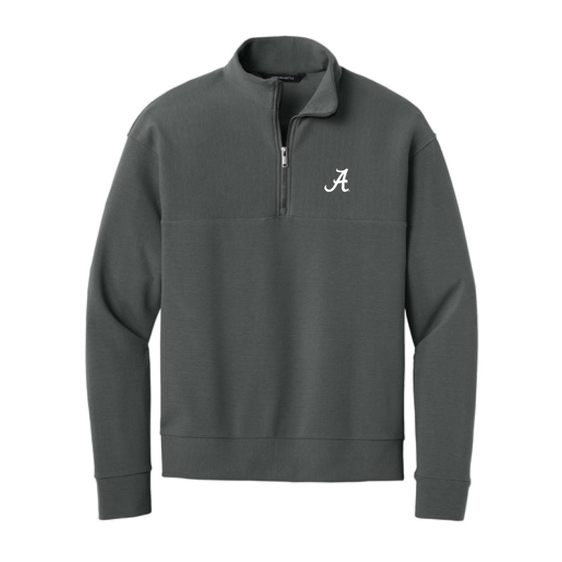 The Alabama A Logo | Embroidered Storm Grey 1/4 Pullover