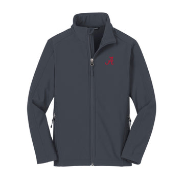 The Alabama A Logo | Youth Embroidered Battleship Grey Jacket