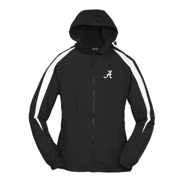 The Alabama A Logo | Embroidered Youth Black/ White Fleece-Lined Jacket
