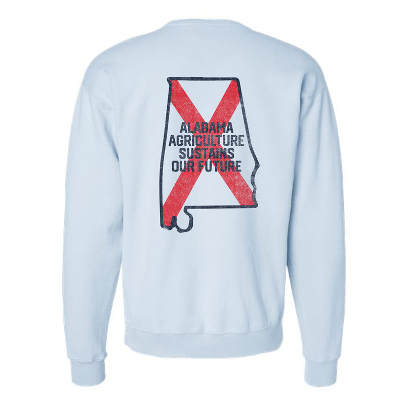 The Alabama Agriculture Flag | Soothing Blue Crewneck