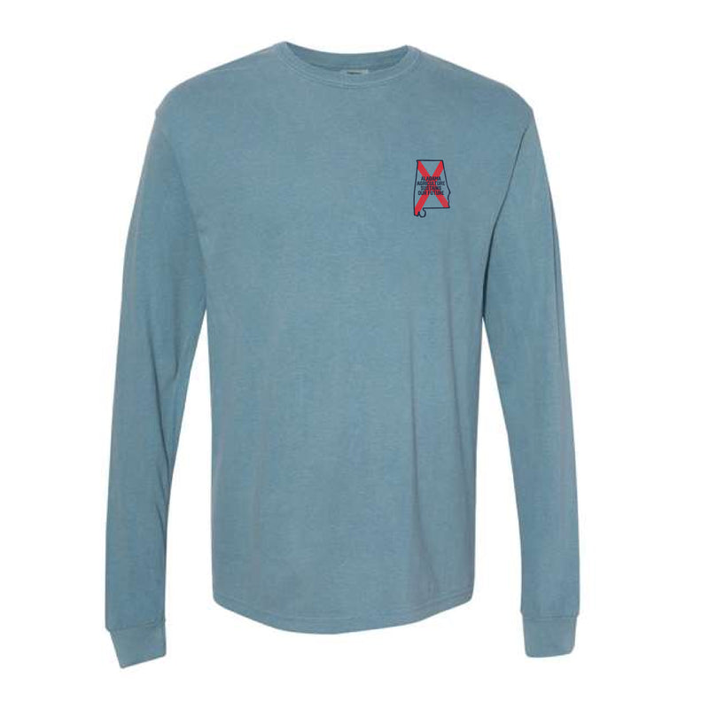 The Alabama Agriculture Flag | Ice Blue Long Sleeve Tee