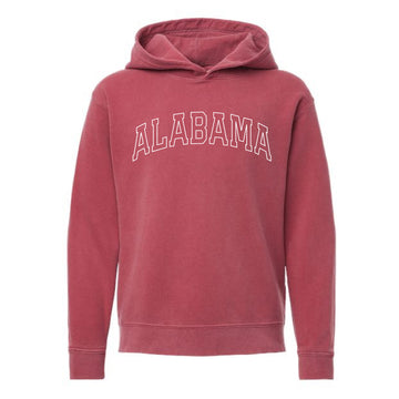 The Alabama Arch Outline | Youth Crimson Hoodie